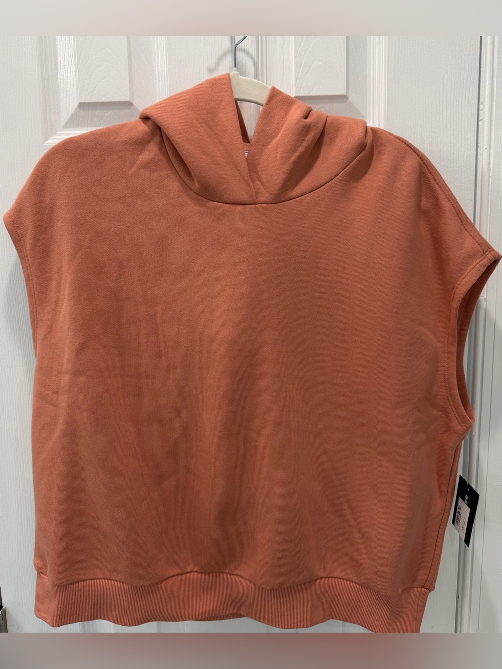 Bella Canvas Sleeveless Hoodie in Coral